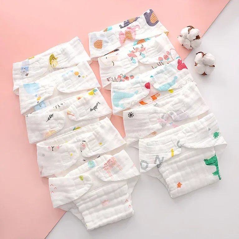 100% cotton 12 layers gauze baby cloth diapers cartoon