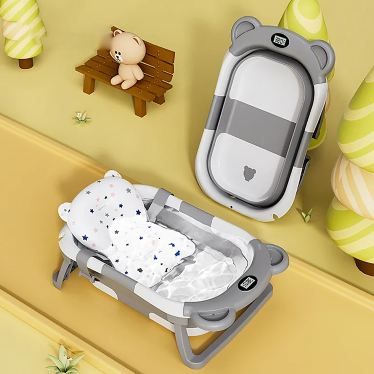 Baby Bathtub Real-Time Temperature Display Bathroom Basket Tub