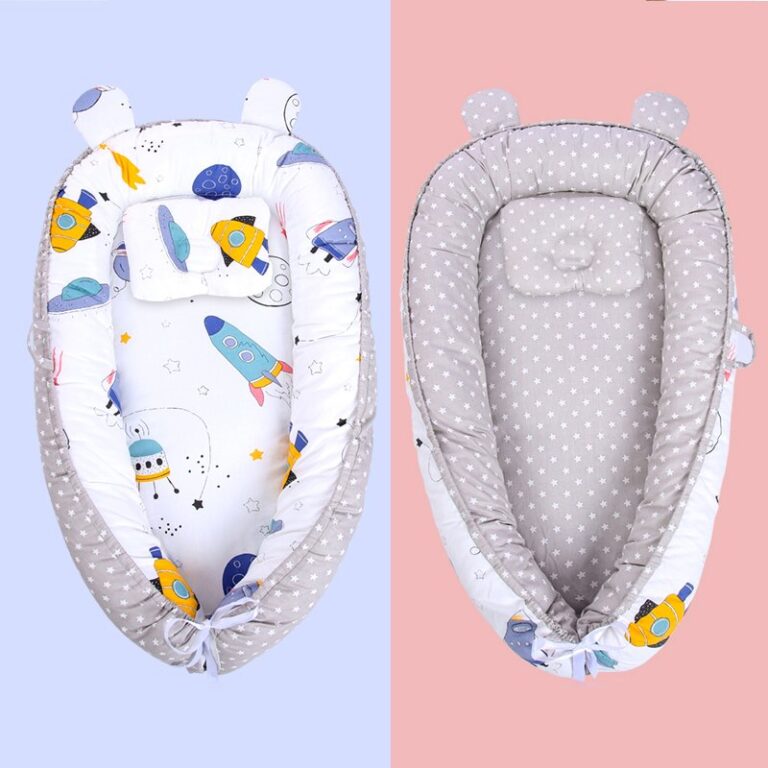 Baby Bed With Pillow Portable Soft Cotton Baby Nest Crib
