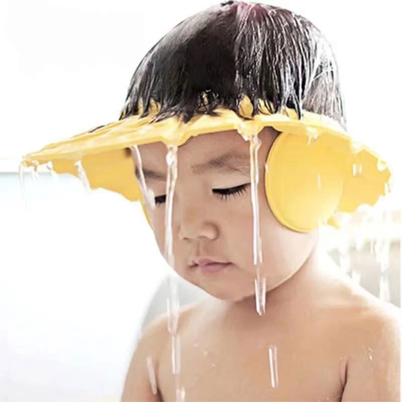 Baby Shower Soft Cap Adjustable Hair Wash Hat for Kids