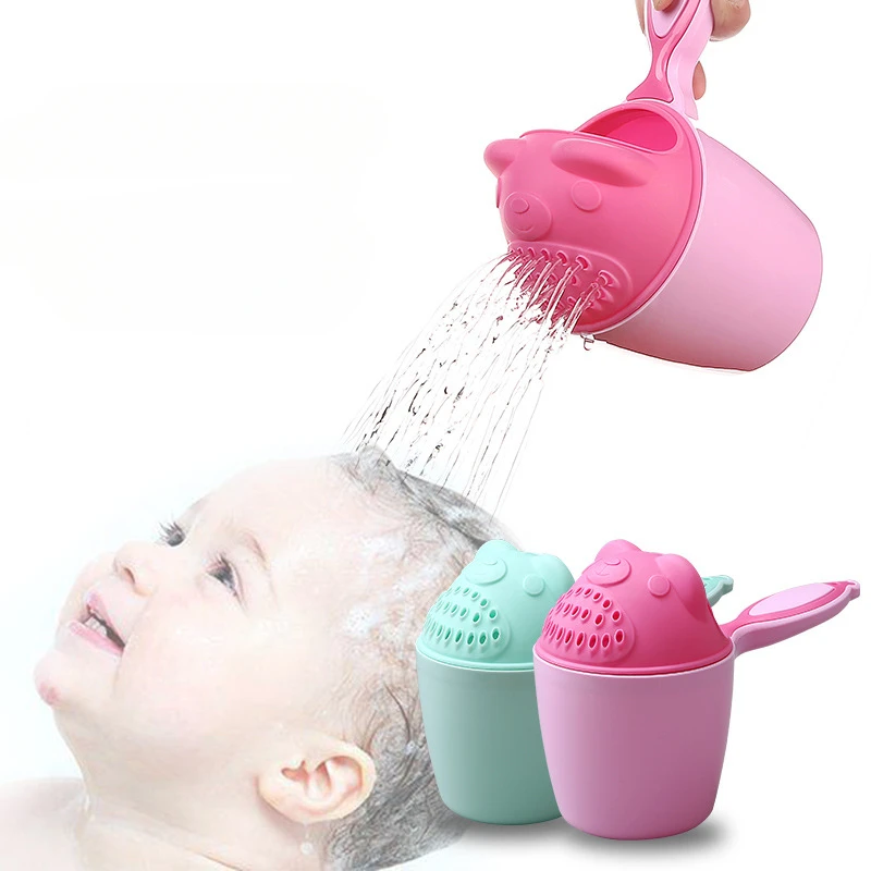 Cartoon Baby Bath Cap Shampoo Cup Baby Bath Spoon