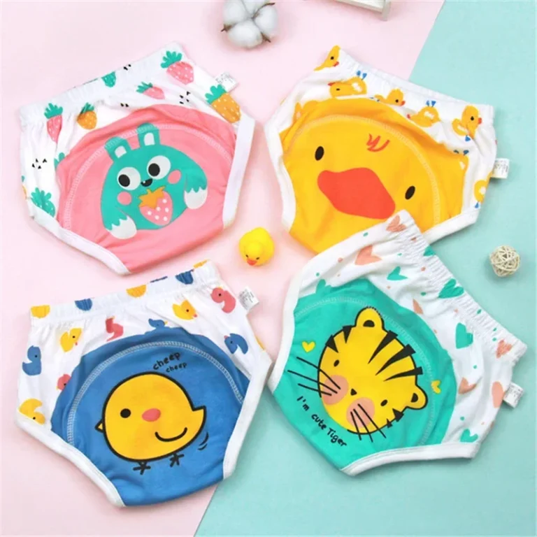 Cute Baby Reusable Diapers 6 Layer Waterproof Diapers