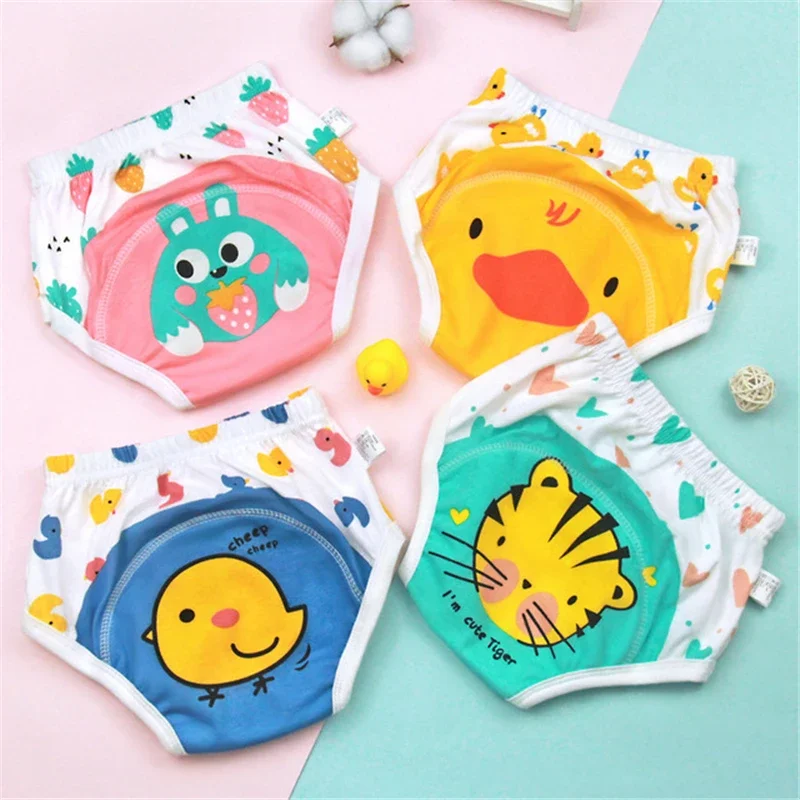 Cute Baby Reusable Diapers 6 Layer Waterproof Diapers