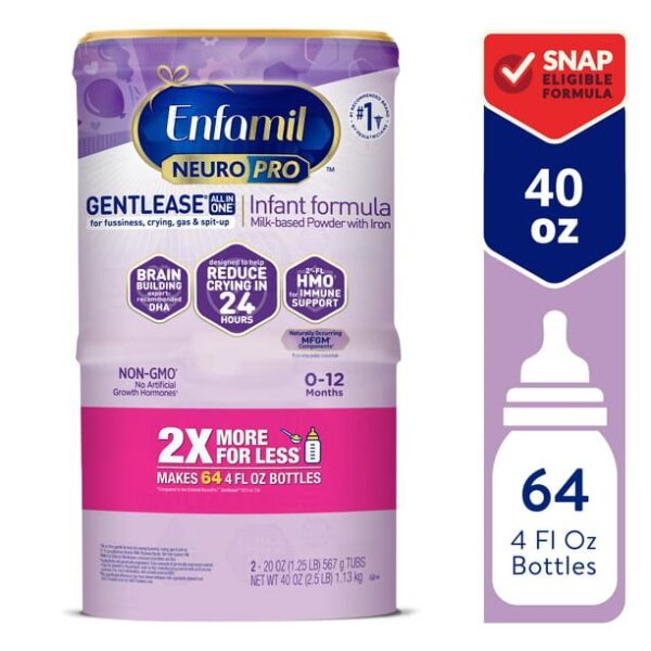 Enfamil NeuroPro Gentlease Baby Formula, Brain and Immune Support