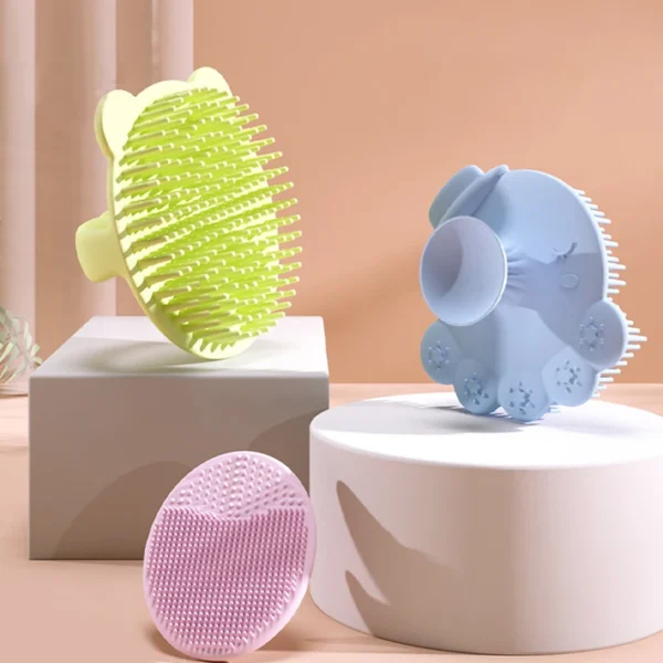 Silicone Shampoo Brush for Baby Infant Bathing