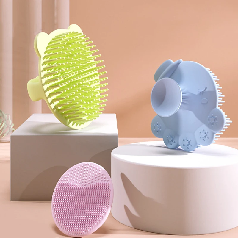 Silicone Shampoo Brush for Baby Infant Bathing